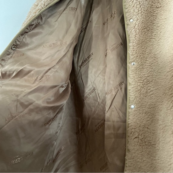 BURBERRY Teddy Shearling-Style Jacket | Luxury Faux Shearling Coat - Picture 7 of 9
